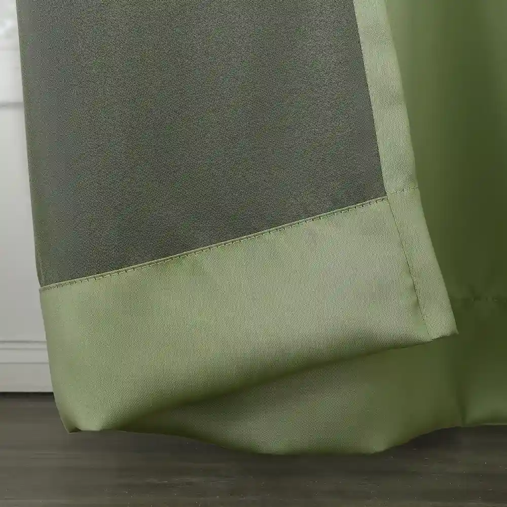 54x84 Sun Zero Room Darkening Seymour Rod Pocket Curtain Panel Sage Green 2