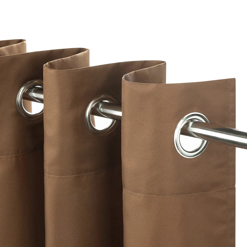 Abba Solid Grommet Top Waterproof Pergola Outdoor Curtain Single Panel 2