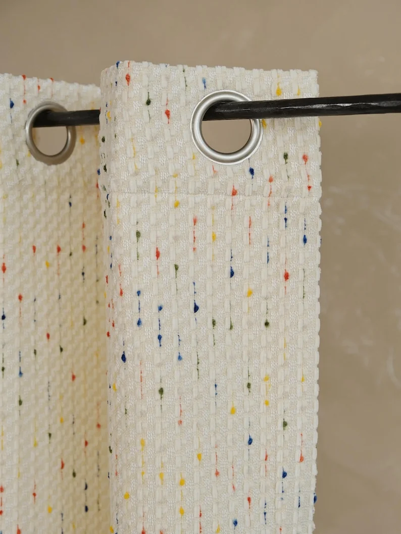 Addeo Jacquard Curtain, Colorful Dot & Line