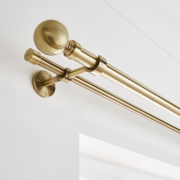 Ashton Double Layer Extendable Metal Curtain Rod