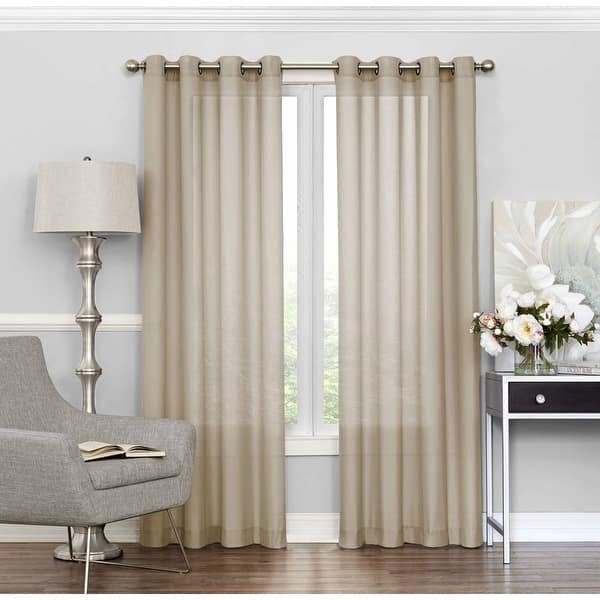Eclipse Liberty Light-filtering Sheer Single Curtain Panel