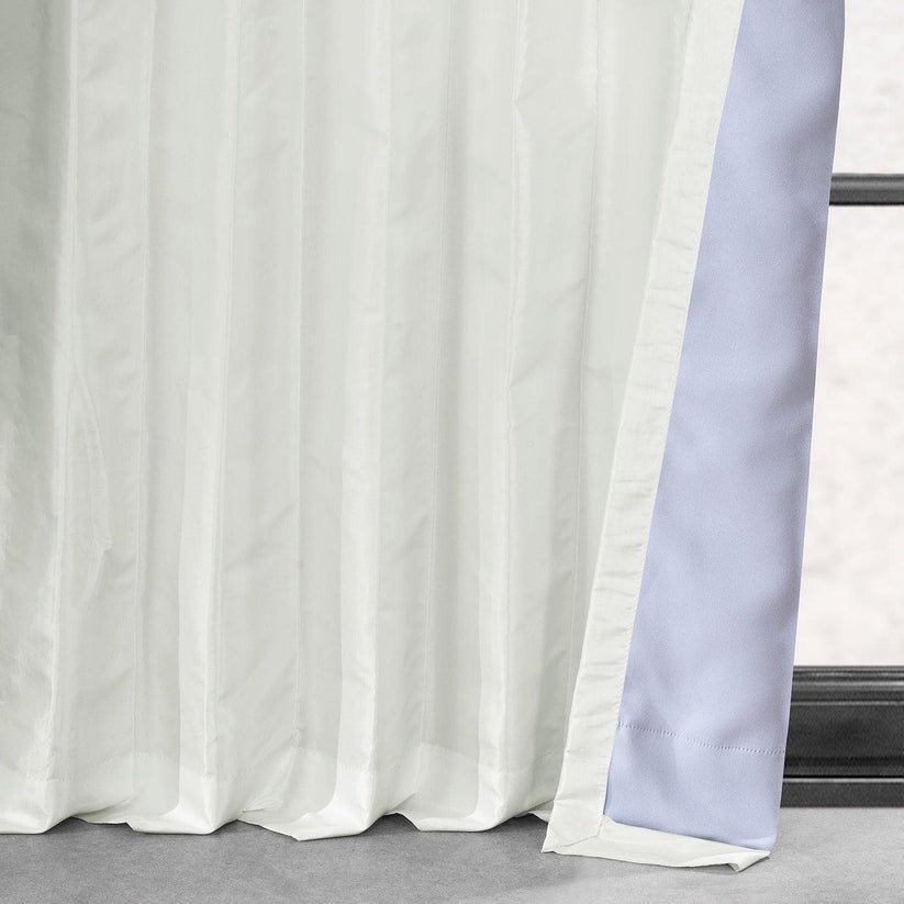 Eggshell Faux Silk Taffeta Blackout Curtain 2