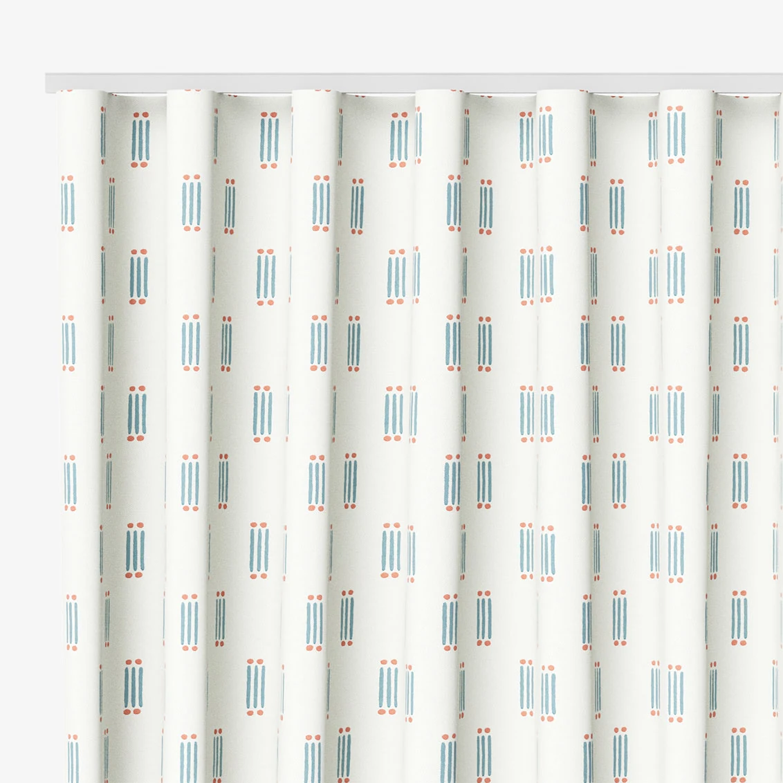 Matchsticks Cornflower Curtains 1