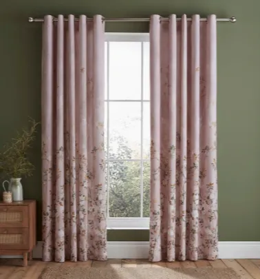 Oriental Trail Polycotton Blackout Eyelet Curtains