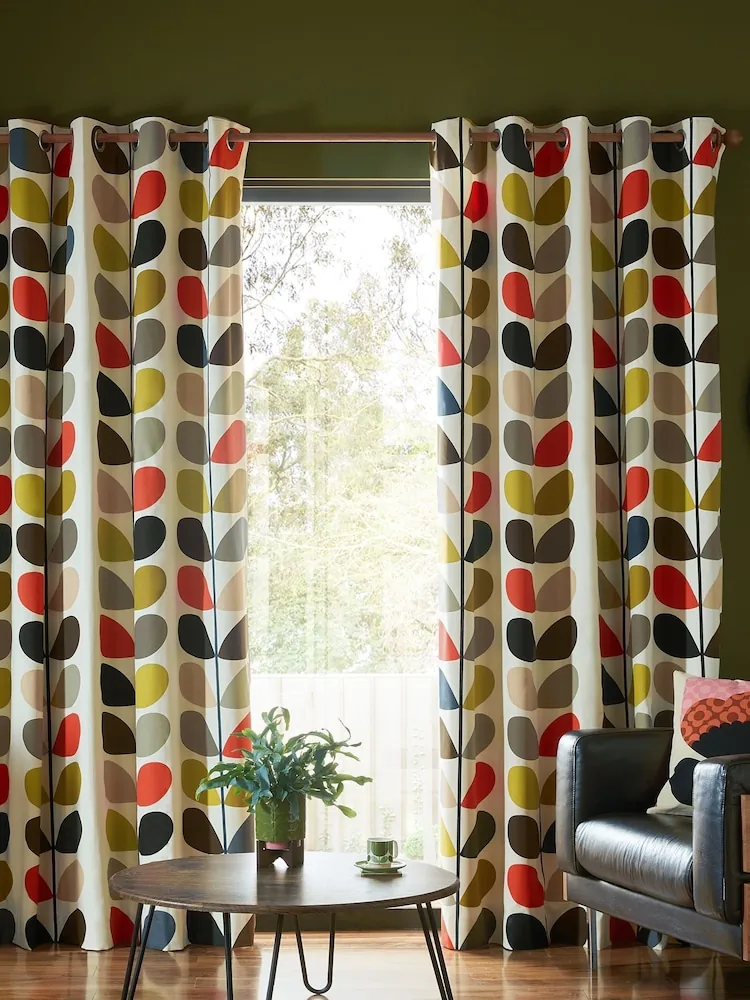 Orla Kiely Multi Stem Eyelet Curtains