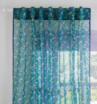 Sophie Robinson Petal Meadow Hidden Tab Top Voile Panel 2