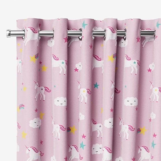 Unicorn Dreams Pink Curtains 1