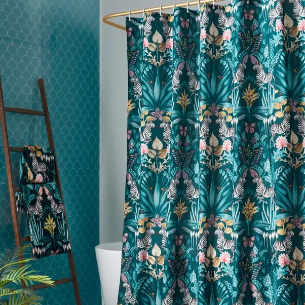 Utopia Dream Teal Shower Curtain