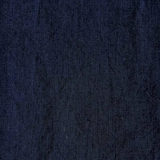 Wabi Sabi Pure Flax Linen Navy Blue Voile Curtain 2