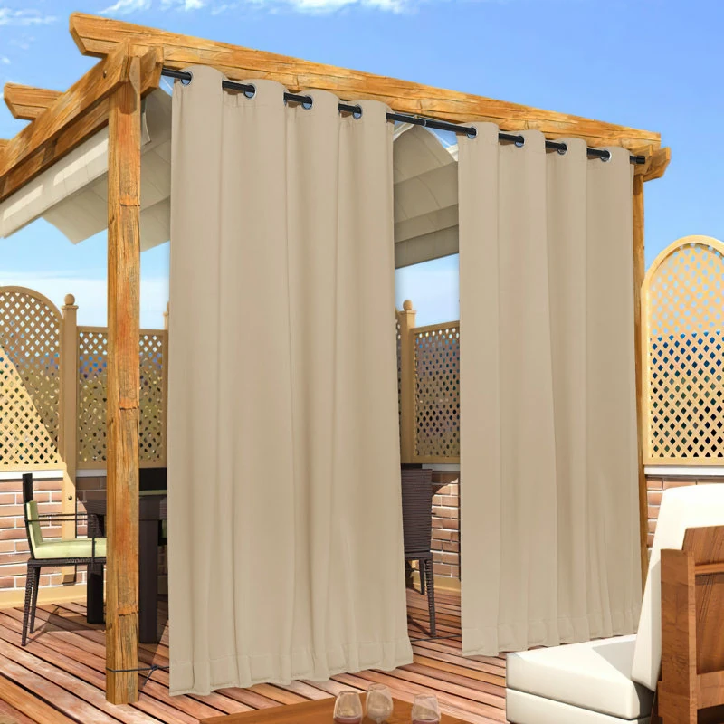 Windproof Top Grommet & Back Tab Bottom, Thermal Insulated Drapes