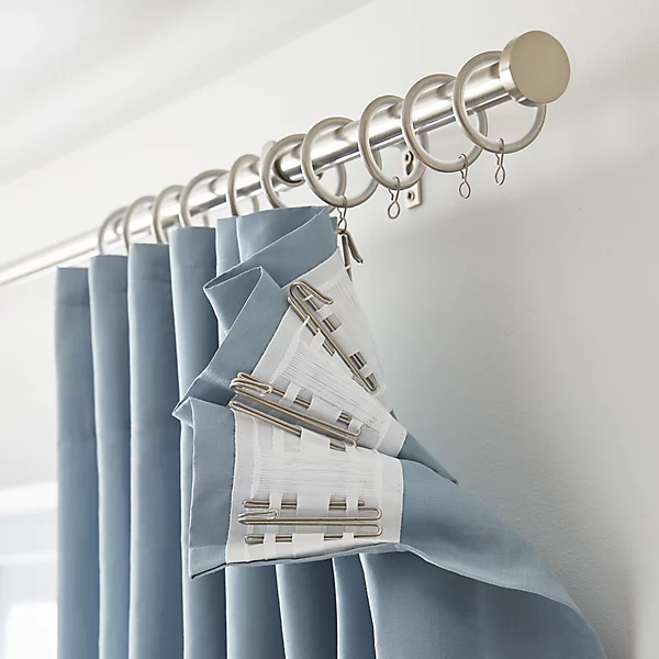 Athens Nickel effect Grey Curtain ring (Dia)28mm