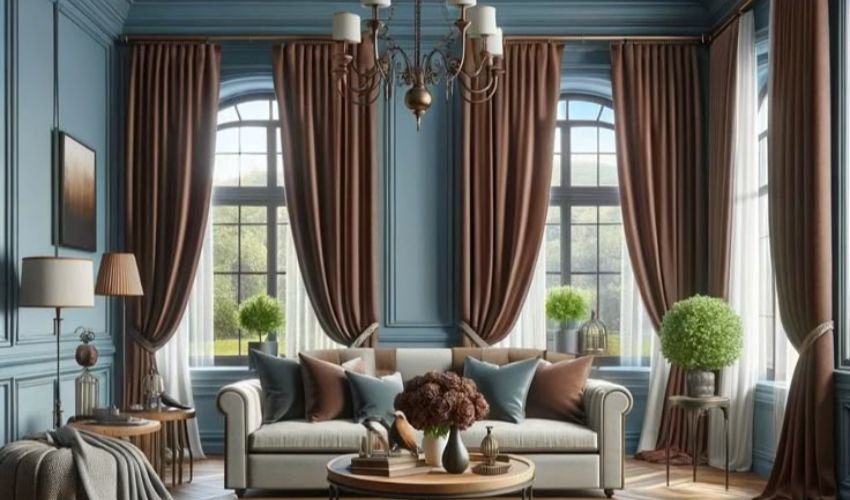 Brown Color Curtains