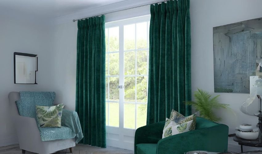 Dark Green Curtains