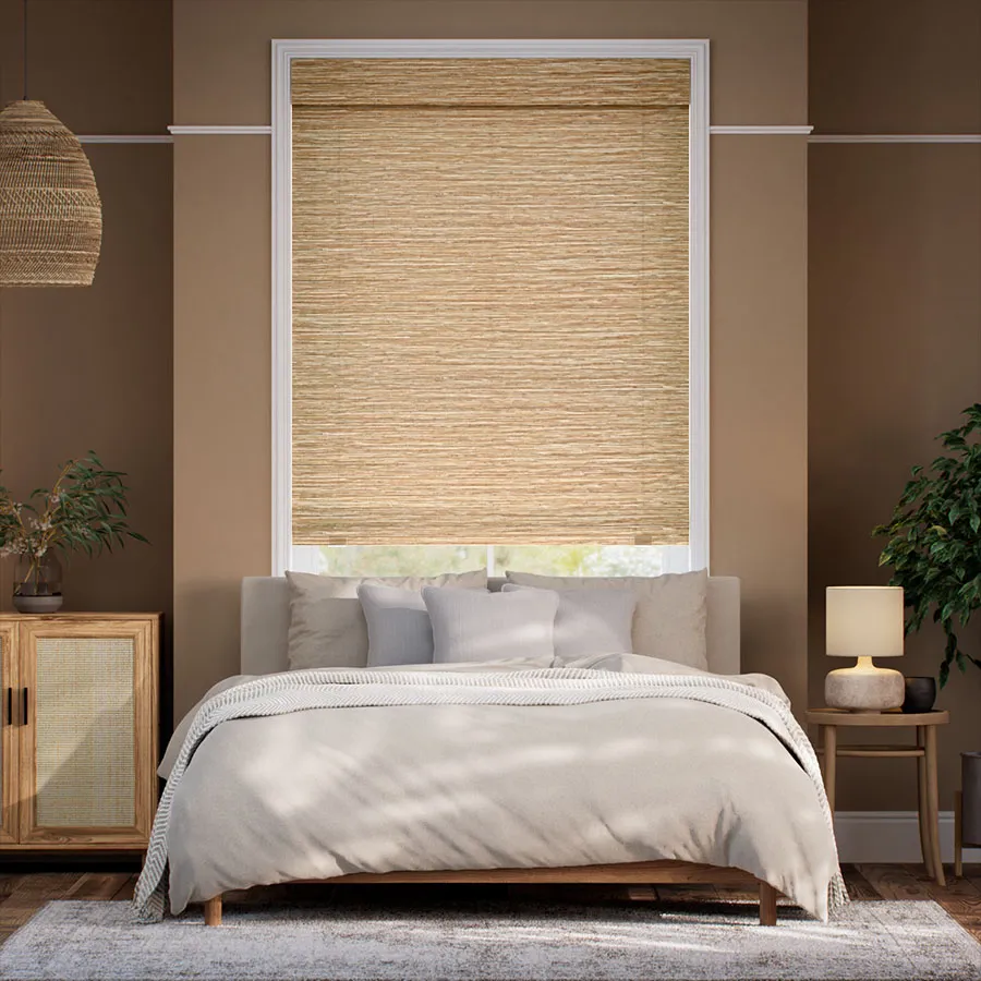 levated Coastal Woven Bamboo Blinds