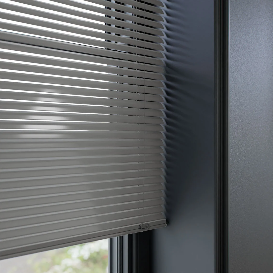 Essence Mid Grey L-Shaped Venetian Blind - 25mm Slat - Image 2