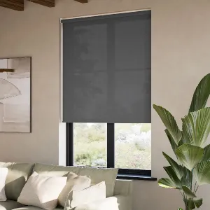Grey Motorized Blinds