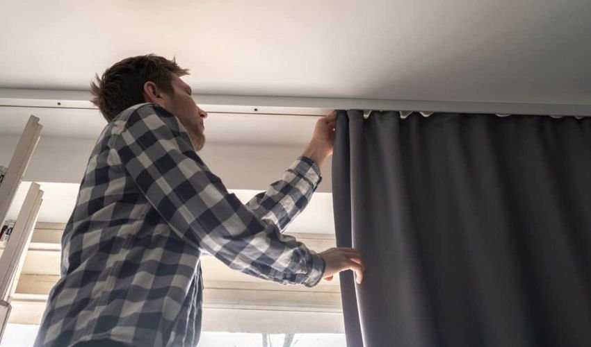 Install Curtain Track Gliders