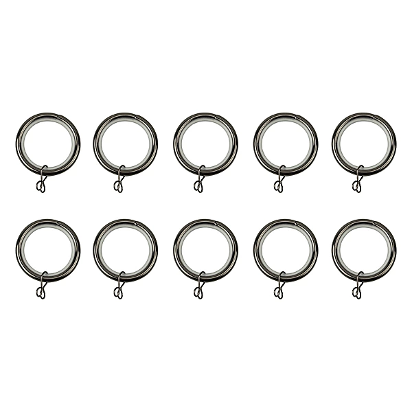 Kimlos Nickel effect Black Curtain ring (Dia)28mm - Image 2