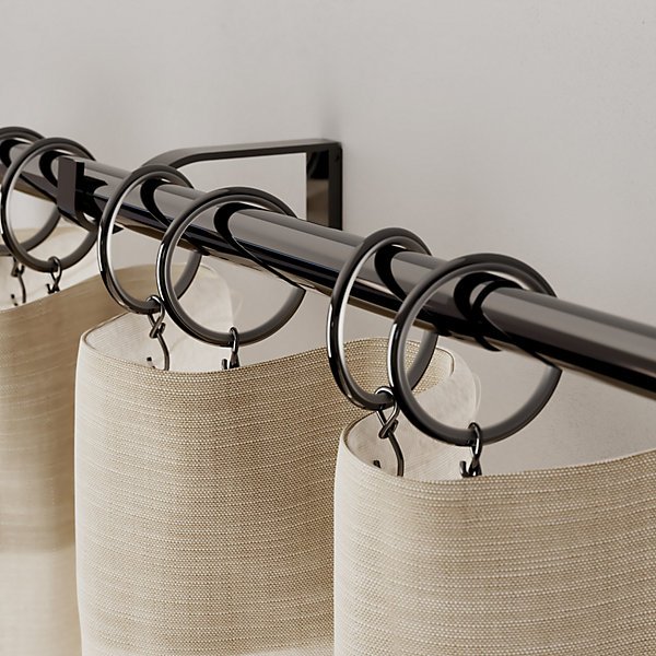 Kimlos Nickel effect Black Curtain ring (Dia)28mm