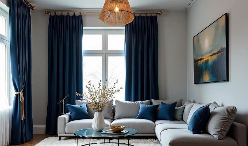 Navy Blue Curtains