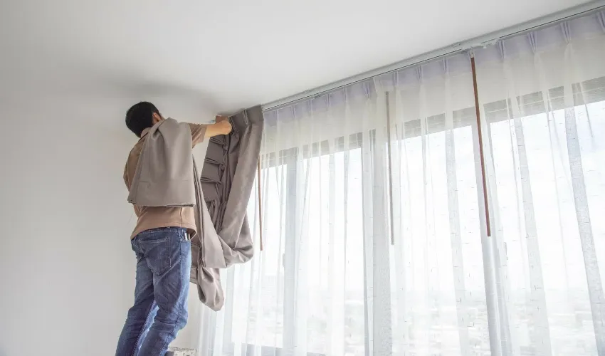 No Drill Curtains Installation