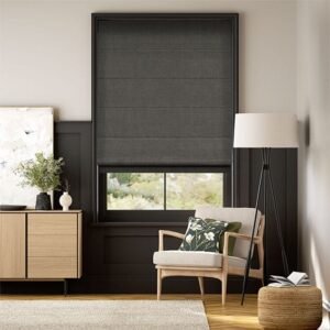 Paleo Linen Homespun Grey Roman Blind