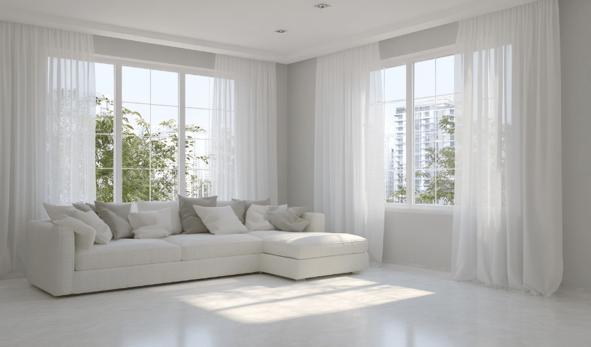 Pure White Curtains