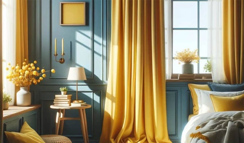 Tulape Color Curtains Go With Blue Walls