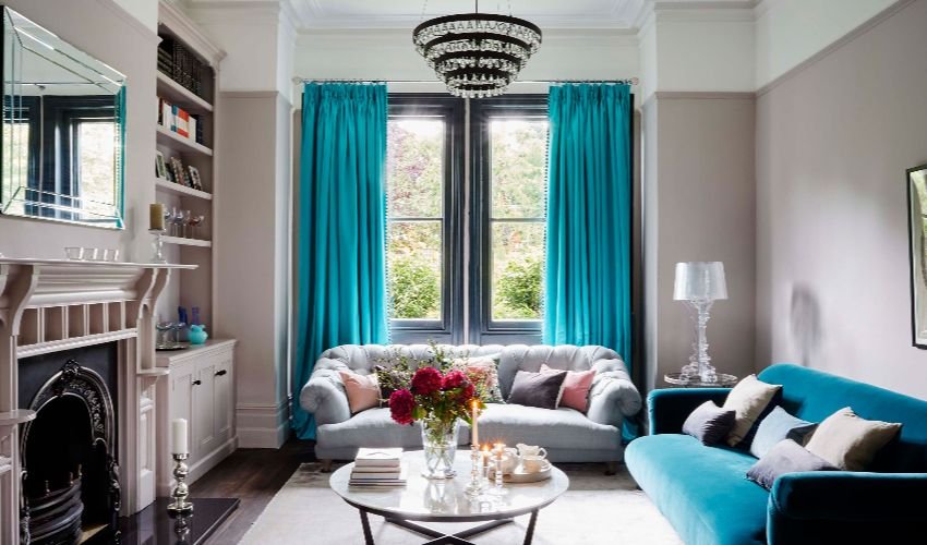 Turquoise Curtains