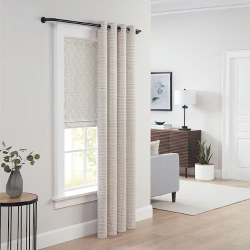 Modern black curtain rod design