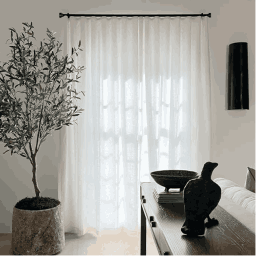 Stylish Curtain Rod in living room