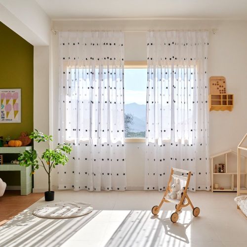Stella Custom Enchanting Starburst Sheer For Kids Room