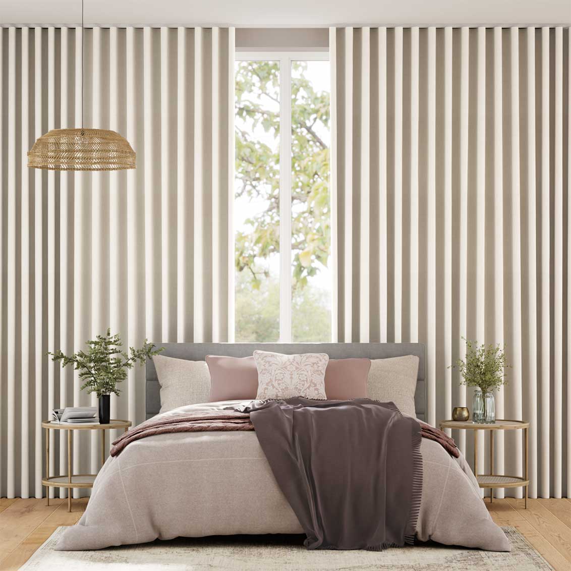Cavendish Ecru Motorized Curtains