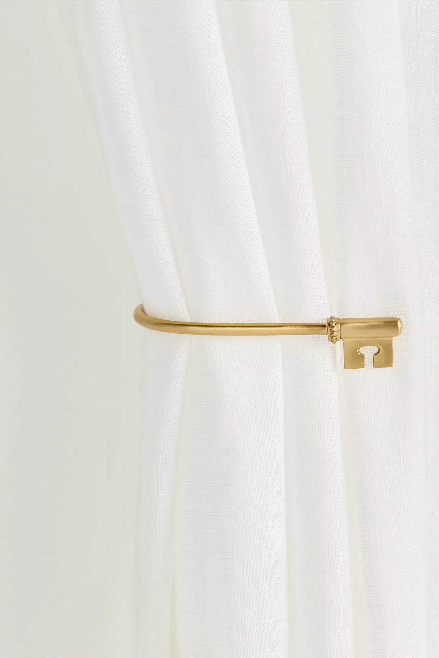 Chateau Key Brass Curtain Tieback