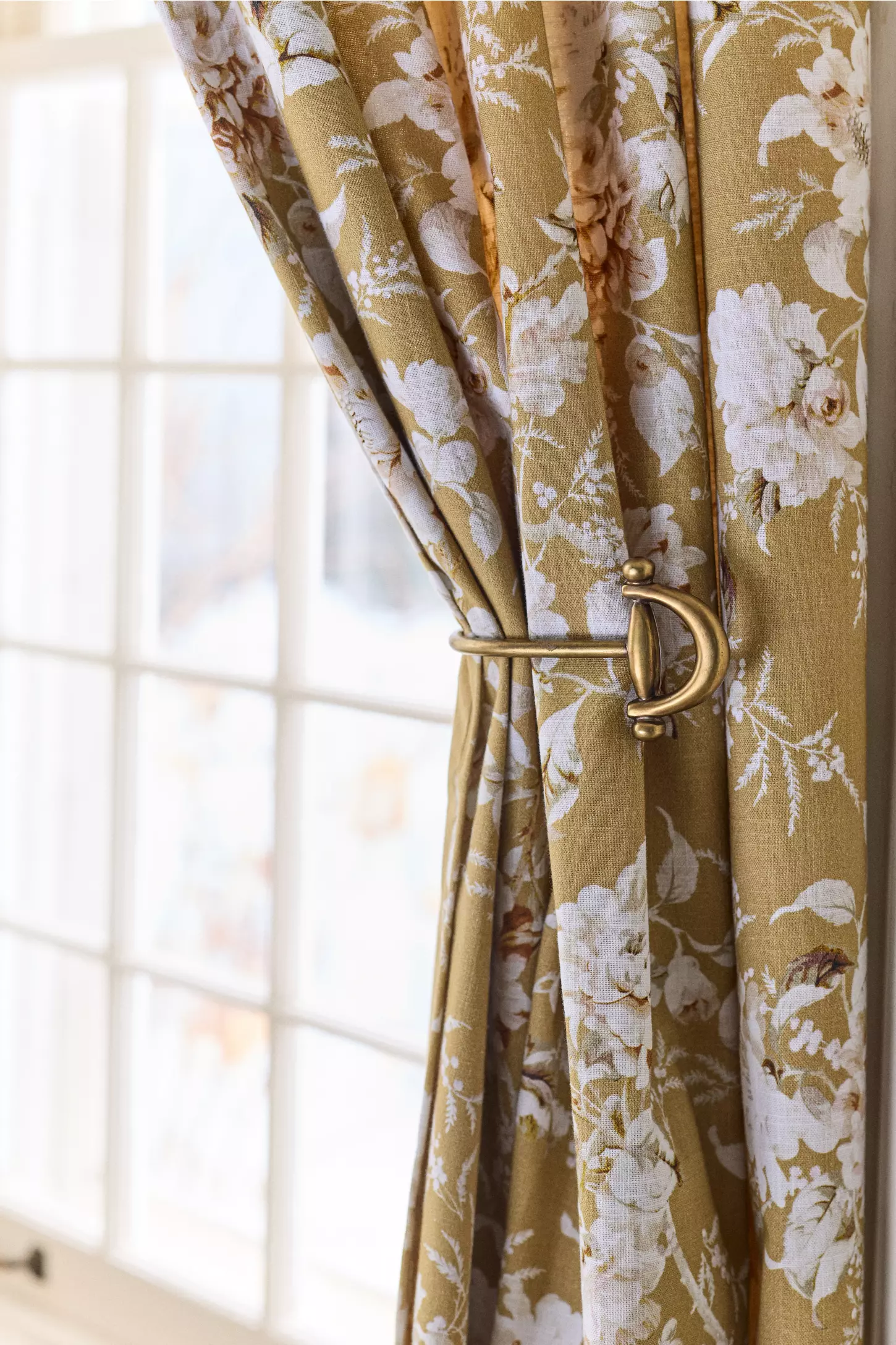 Equestrian Brass Curtain Tieback