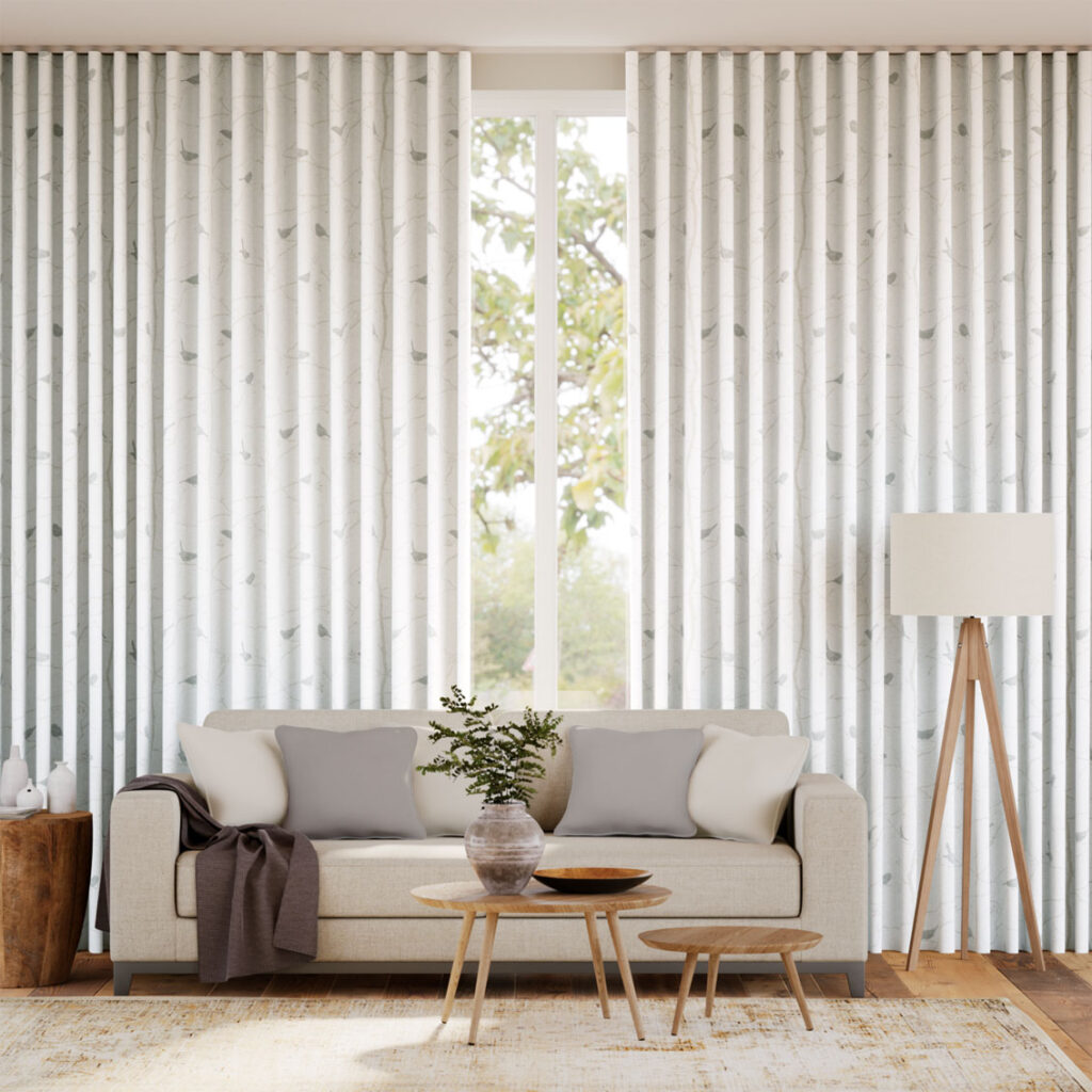 Ivory Motorized Curtains
