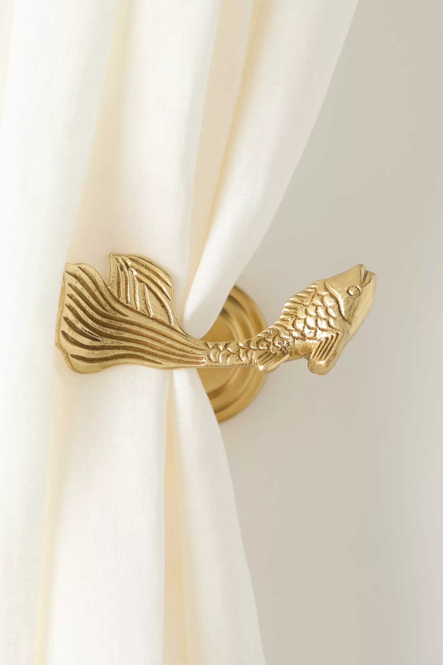 Koi Fish Solid Brass Tieback