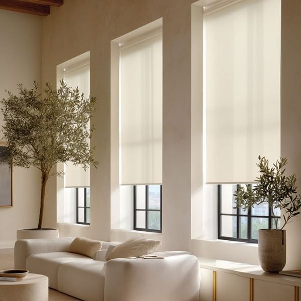 Light-filtering roller blinds in modern homes