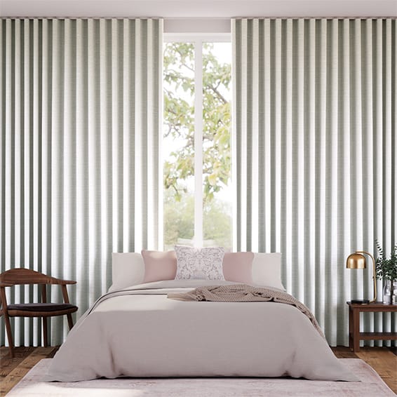 Pearl White Motorized Curtains