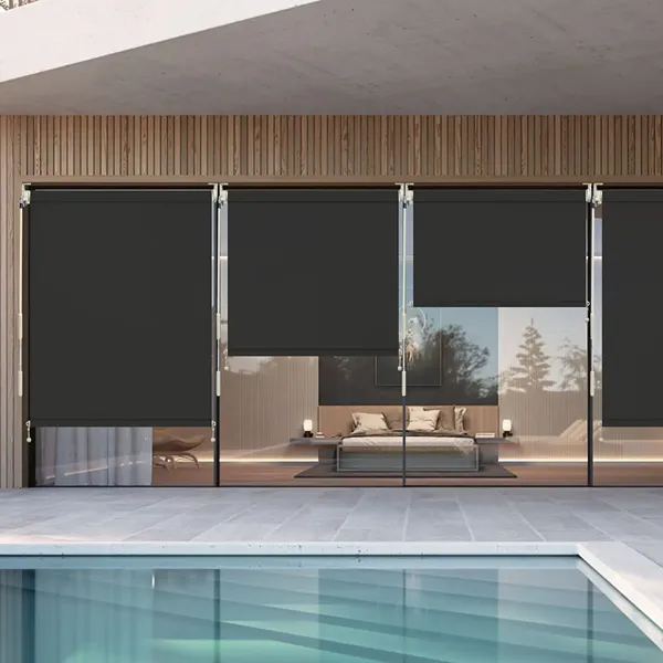 Recently Installed Roller Blinds by Poolside