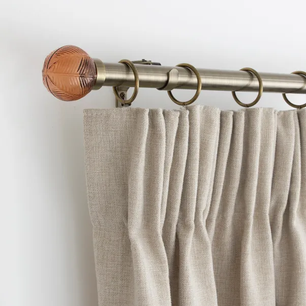 Amber Glass Ball Curtain Rod Finial
