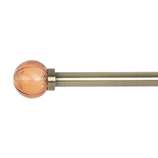 Amber Glass Ball Curtain Rod Finial