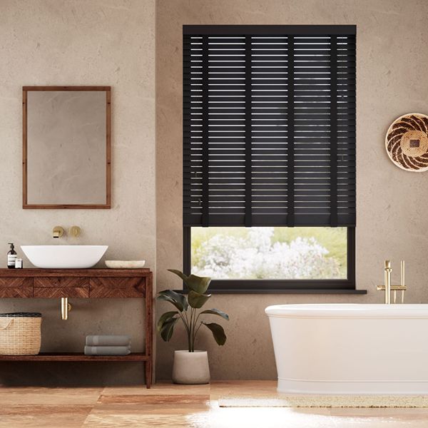 Black Wooden Venetian Blinds