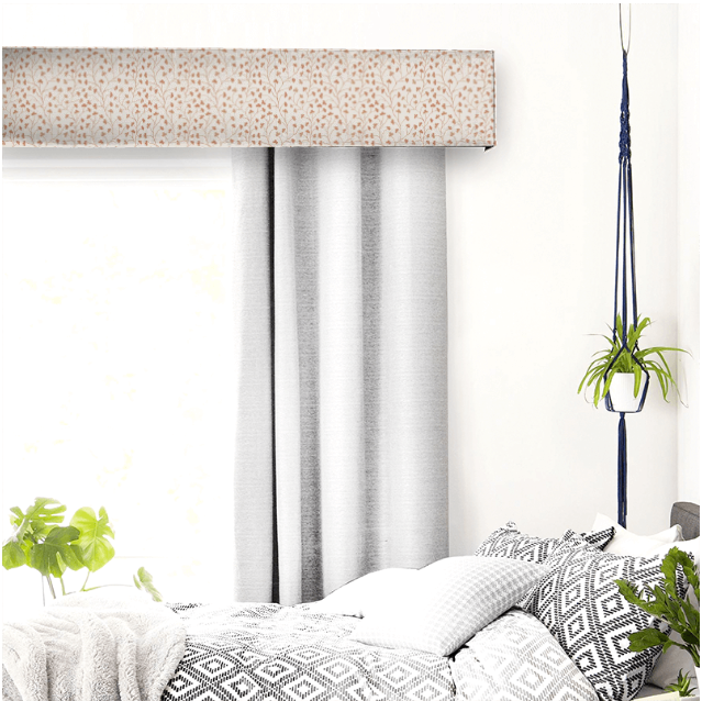 Clover Blush pink Pelmet Curtains