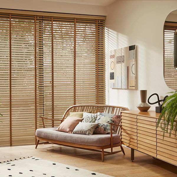 Custom blinds on residential windows