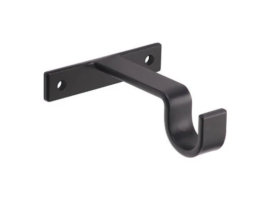 Matte Black Curtain Rod Holder