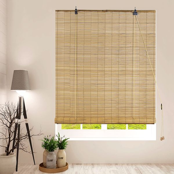Natural woven window blinds