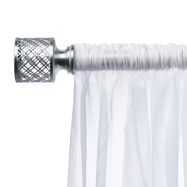 Satin Nickel Cylindrical Curtain Finial