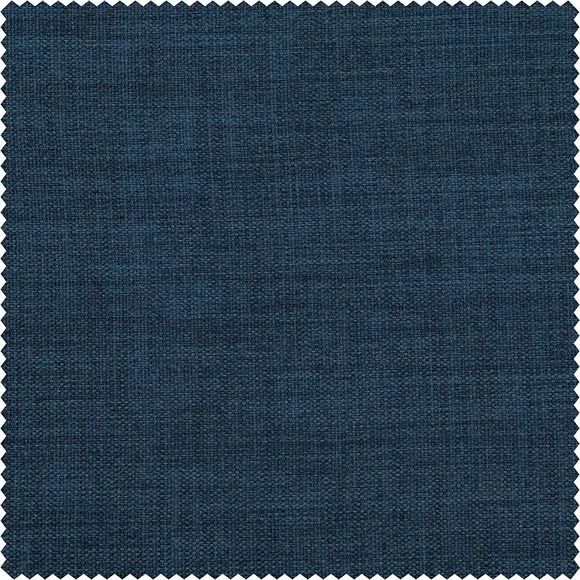 Indigo Textured Faux Linen Hotel Curtains - Image 2