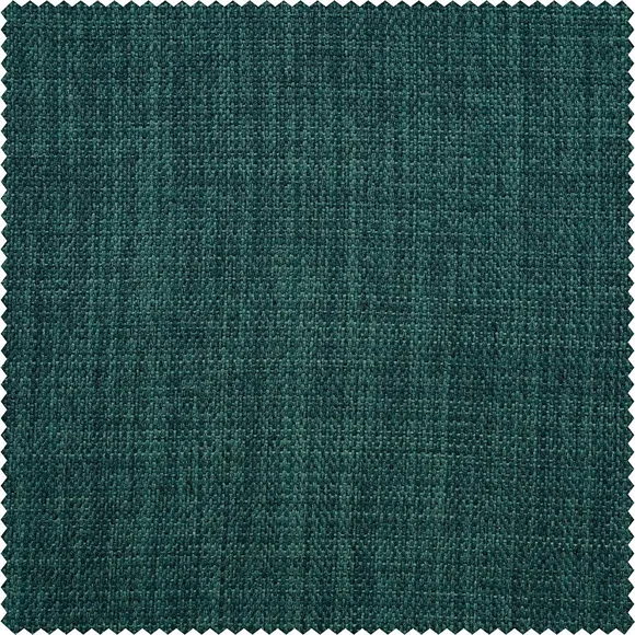 Slate Teal Green Faux Linen Hotel Curtains 1